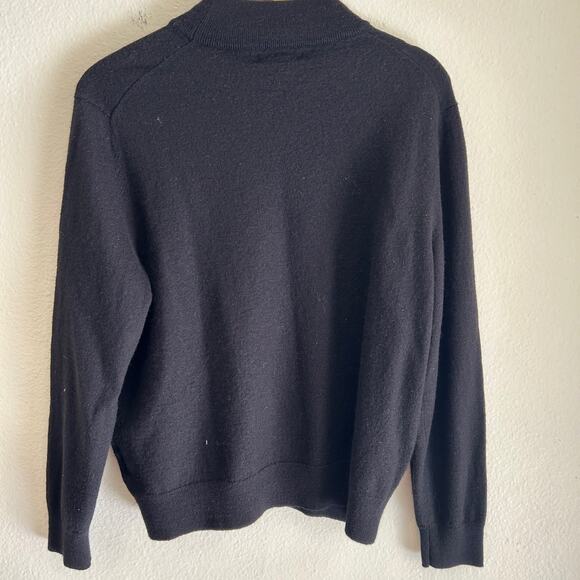 Club House Sweater Merino Wool Blend Black Mock Neck SZXL Pullover Winter Cozy - Picture 5 of 10